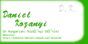 daniel kozanyi business card